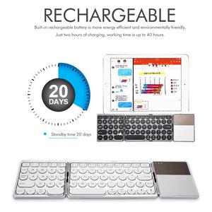 Teclado BT inalámbrico plegable portátil universal para <span class=keywords><strong>iPad</strong></span> Air 1 2 <span class=keywords><strong>3</strong></span> 4 5 10,9 <span class=keywords><strong>iPad</strong></span> <span class=keywords><strong>Mini</strong></span> 6 - Product Image 6