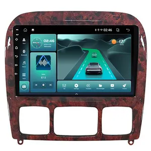 Android 13 Carplay 5G + 2,4G incorporado WiFi6 Bluetooth 5,4 reproductor de vídeo de coche para Mercedes Benz Clase S W220 1998-2005 navegación GPS