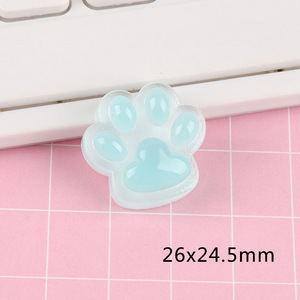 Charmes en résine de patte de chat Transparent de glace lumineuse de haute qualité pour bricolage matériaux faits à la main accessoires de coque de téléphone portable - Product Image 3