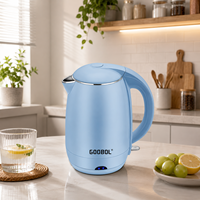 Bouilloire Électrique en Acier Inoxydable 304 à Double Paroi, 1,8 L, Rotation à 360 Degrés, Sans Assemblage, Prix Compétitif (également disponible en 1,7 L et 1,8 L)