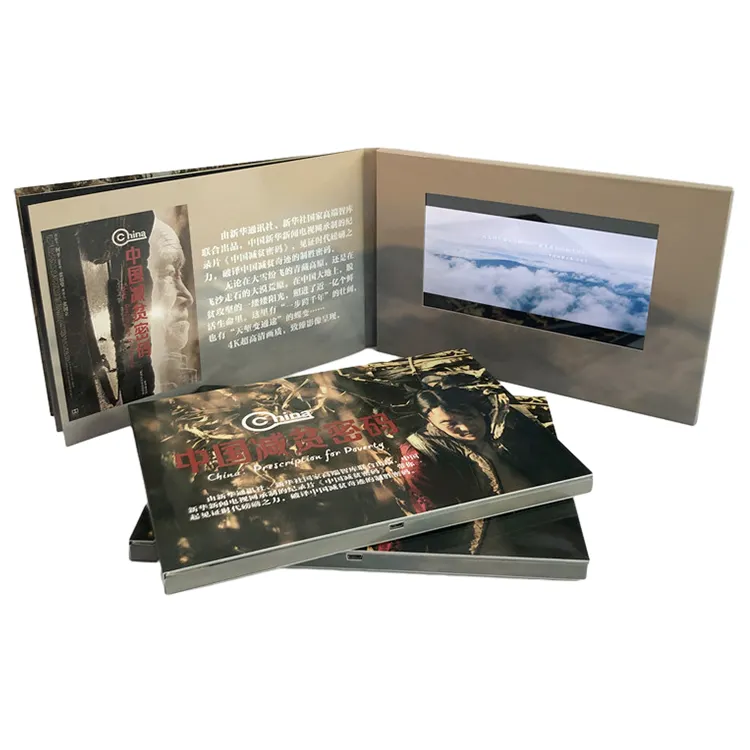 Custom printing advertise business gift promotion video book