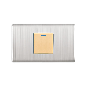 Interruttore a Muro Elettronico di Design Personalizzato, 1 Via, Lussuoso Standard Americano con Presa di Corrente - Product Image 1