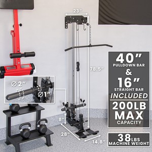 Sistema di Pulegge a Cavo Montato a <span class=keywords><strong>Parete</strong></span> - Macchina Multifunzionale per <span class=keywords><strong>Lat</strong></span> Pulldown per Palestra Domestica - Product Image 3