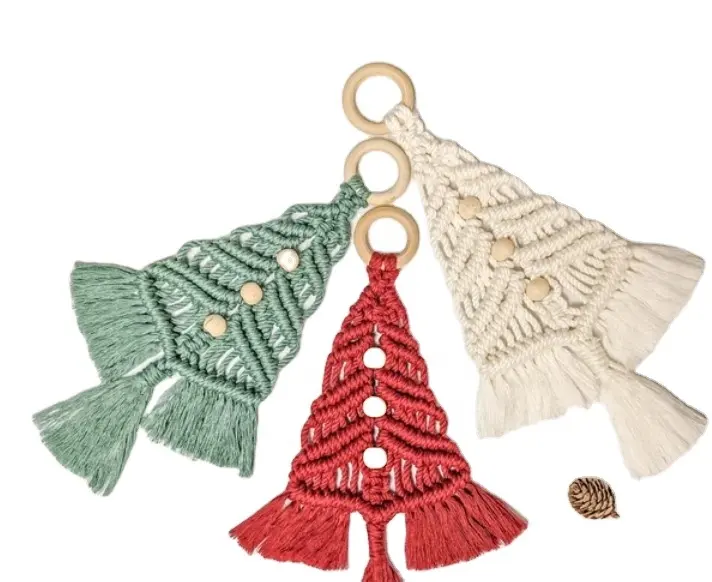 Macrame Christmas Tree DIY KIT, Craft Decoration, Wall Hanging, Festive, Gift Idea