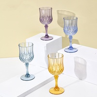 Tasse en plastique grande capacité 200ml violet bleu verre à vin gobelet de bar pour bar fête