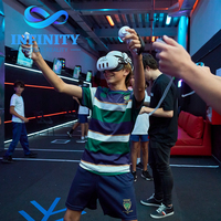 Sistema de Arcade de Tiro VR Inalámbrico, Arena de Movimiento Libre, Simulador de Juego Multijugador para 4-10 Jugadores, Equipo de Entretenimiento