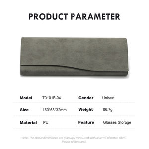 איכות גבוהה מעור עבודת משקפי שמש במקרה לוגו מותאם אישית עיצוב משקפיים מעור תיבת משקפיים - Product Image 2