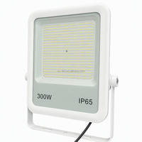 Projecteur LED extérieur IP65 300W 6000K avec boîtier en aluminium moulé sous pression blanc, garantie 5 ans