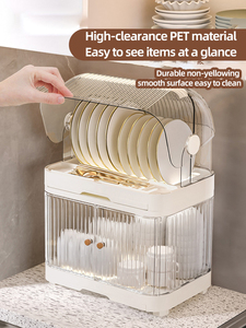 Mở cửa + vỏ sò cống giá lưu trữ dao kéo drainable Tủ Khay lưu trữ hộp nhựa khay đồ dùng nhà bếp bồn rửa lưu trữ - Product Image 2