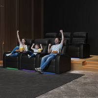 Canapé inclinable électrique intelligent moderne pour salon, avec mémoire de forme, en cuir véritable, structure en bois, 3 places, pour cinéma maison
