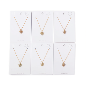 Collier avec pendentif en forme de cœur, plaqué or, alliage de cuivre, ensemble de bijoux tendance, 12 pièces, cadeau romantique, breloques unisexes - Product Image 2