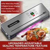 75kPa 50W 2000mAh 30cm 4L/min ecran tactile coupe-sac cuisine alimentaire machine sous vide portative scelleuse sous vide