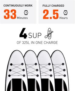 Bomba de aire eléctrica de 22psi, nuevo modelo de bomba infladora, bomba de aire SUP eléctrica portátil de 4000mAh, <span class=keywords><strong>tabla</strong></span> de <span class=keywords><strong>Paddle</strong></span> de pie para exteriores - Product Image 6