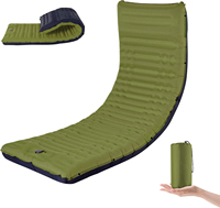 Coussin de couchage pour camping en plein air avec oreiller Tapis de couchage gonflable Coussin de camping léger et imperméable avec pompe intégrée Tapis d'air