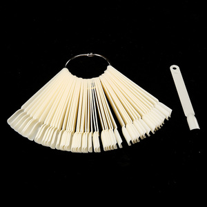 50 pièces de bâtonnets transparents pour échantillons d'ongles avec anneau métallique à vis, pour présentoir d'ongles et outils de pratique artistique - Product Image 2