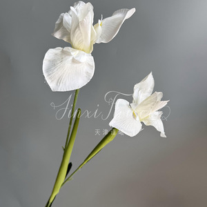 Fleurs d'iris artificielles Jinxi, en soie mélangée, imperméables, pour mariage et décoration intérieure, 2 têtes - Product Image 3