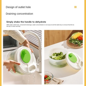 Déshydrateur de légumes en matériau PP, essoreuse à salade de fruits domestique, <span class=keywords><strong>appareil</strong></span> de séchage, outil de <span class=keywords><strong>cuisine</strong></span> multifonctionnel pour le lavage des légumes - Product Image 3