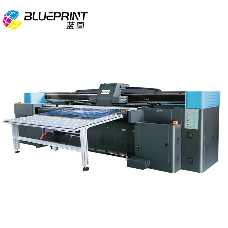 New design wall floor tiles flatbed hybrid inkjet UV printer machine