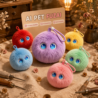 Vente en gros de jouets en peluche intelligents AI, pompons moelleux, jouets parlants interactifs, porte-clés, rembourrés en polyester et coton PP, 10 cm, pour les enfants de 2 à 14 ans