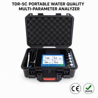 Analyseur de qualité de l'eau portable multiparamètres TDR-5C, capteur numérique RS485, détecte le pH, le DO, l'EC, la turbidité, l'ORP, l'azote ammoniacal