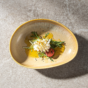 Platos Llanos de Cerámica con Patrón y Logo Personalizado, Vajilla de Porcelana Europea con Cuencos para Restaurante - Product Image 3