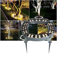 Lumière LED colorée pour arbre de 12 W, éclairage extérieur étanche IP65, projecteurs pour jardin, paysage, palmier
