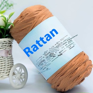 Rihe mùa hè dù để che nắng hat DIY đan vật liệu handmade nhuộm nhà sản xuất bán buôn mây chủ đề Crochet móc len pha trộn sợi - Product Image 6
