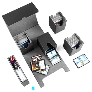 Boîte de pont TCG de grande capacité 5 en 1 compatible avec les cartes MTG <span class=keywords><strong>Magic</strong></span> the Gathering/Commander/ Yugioh, boîte de rangement de cartes durable - Product Image 3
