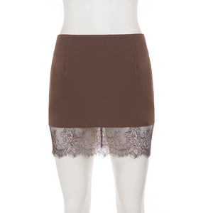 Falda Midi Elegante y Versátil para Mujer, Estilo Sexy, Ajustada, con Encaje y Parches, para el Trabajo - Product Image 6