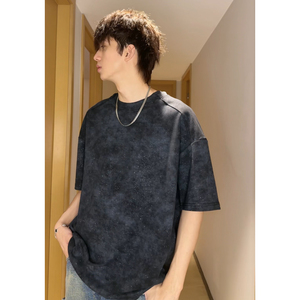 <span class=keywords><strong>T</strong></span>-<span class=keywords><strong>shirt</strong></span> à manches courtes coupe surdimensionnée pour hommes <span class=keywords><strong>T</strong></span>-<span class=keywords><strong>shirt</strong></span> ample en coton délavé Fitness Gym Bodybuilding - Product Image 5