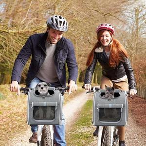 Mở Rộng Mềm-Hai Mặt Có Thể Gập Lại 4 Mở Cửa Lưới Xe Đạp Xe Đạp Giỏ Tàu Sân Bay Túi Du Lịch Mèo Con Chó Vật Nuôi Tàu Sân Bay Ba Lô - Product Image 5