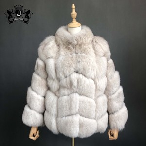 Manteau en fourrure de renard bleu pour <span class=keywords><strong>femme</strong></span>, vêtement d'extérieur en fourrure naturelle, nouvelle collection hiver <span class=keywords><strong>2022</strong></span> - Product Image 6