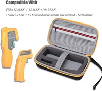 Estuche de EVA Personalizado para Termómetro Infrarrojo Industrial Fluke 62 Max / 62 Max+, Caja de Almacenamiento de Herramientas con Inserto de Espuma
