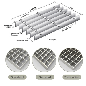 Grille en acier galvanisé à chaud sur mesure <span class=keywords><strong>30x30</strong></span>, tapis de porte en métal soudé, panneau de sol d'entrée léger - Product Image 2