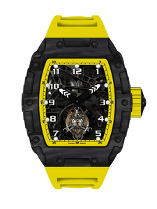 Real Carbon Fiber Barrel Shaped <b>Watch</b> ,Carbon Fiber <b>Watch</b> <b>Case</b> with Flying Tourbillon Mechanical Movement <b>Watch</b> - Product Image 5