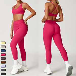 8863 Vente en gros Soutien-gorge de sport pour femmes, respirant, pour la course, le fitness, le yoga, la <span class=keywords><strong>gym</strong></span>, à bretelles croisées, dos <span class=keywords><strong>ouvert</strong></span> - Product Image 2