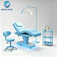 Table de massage électrique multifonctionnelle, table de massage réglable à 3 moteurs, lit de beauté blanc pour salon, spa, lit pour extensions de cils, à vendre