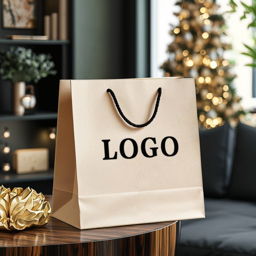 Eco-Friendly Luxury Kraft Paper Bag Free Sample Custom Your Own Logo Print For Clothing/Shoes Packaging Pink Craft Gift Bags