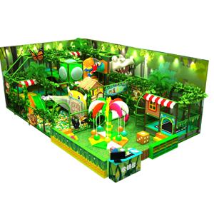 Parque Infantil Interior con Temática Forestal para Niños, con Piscina de Pelotas, Tobogán, Estructura para Escalar y Casa de Juegos - Product Image 1
