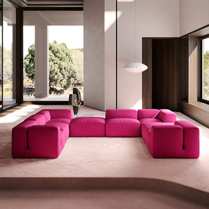 <span class=keywords><strong>Tacchini</strong></span> haut de gamme italien minimaliste trois places ensemble droit éponge rempli tissu sectionnel canapé Cube modulaire pour salon - Product Image 2