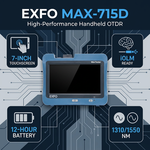 Réflectomètre optique temporel (OTDR) portable EXFO MAX-715D monomode 1310/1550 nm 32/30 dB, compatible iOLM, pour FTTH - Product Image 1