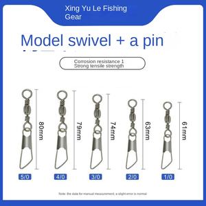 Accessoires à huit anneaux broche <span class=keywords><strong>de</strong></span> connecteur <span class=keywords><strong>de</strong></span> type A tige <span class=keywords><strong>de</strong></span> <span class=keywords><strong>lancer</strong></span> renforcée en acier inoxydable connecteur pivotant cassé <span class=keywords><strong>pour</strong></span> la pêche - Product Image 3