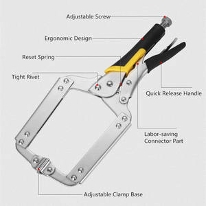 YTH 6英寸 9英寸 11英寸 14英寸 18英寸 C型夹锁式普通钳子，易释放钳子，适用于木工 - Product Image 1