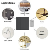 Interruptor de Luz Inalámbrico Inteligente RF433 para el Hogar, Resistente al Agua IP65, Interruptor de Pared Cinético, 240V Máx. Compatible con Smart Life