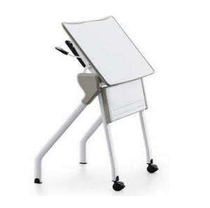 Table et chaise d'école réglables en hauteur, écologiques et durables, table à dessin mobile avec plateau en MFC pour salle d'art - Product Image 5