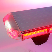 Barre lumineuse stroboscopique Ambulance avec LED rouge et bleue 12V argent ou noir barre de balise clignotante état neuf