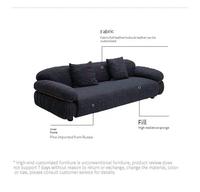 Canapé en tissu minimaliste italien pour 3 personnes, canapé moderne de luxe léger pour petit salon, modèle de canapé lounge
