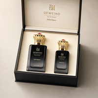 Flacon de parfum carré de bonne qualité, flacon de parfum personnalisé avec dégradé de couleur noire, 30 ml, 50 ml, 100 ml, flacon de parfum vide avec boîte