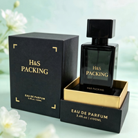 Boîte de parfum de luxe avec logo personnalisé Heaven and Earth, boîte en carton rigide avec estampage à chaud en or, emballage cosmétique en papier rigide