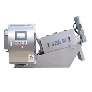 IP55 Industrial Screw Filter Water Treatment Sludge Dehydrator Manufacturing Plant Sludge Sewatering Machine